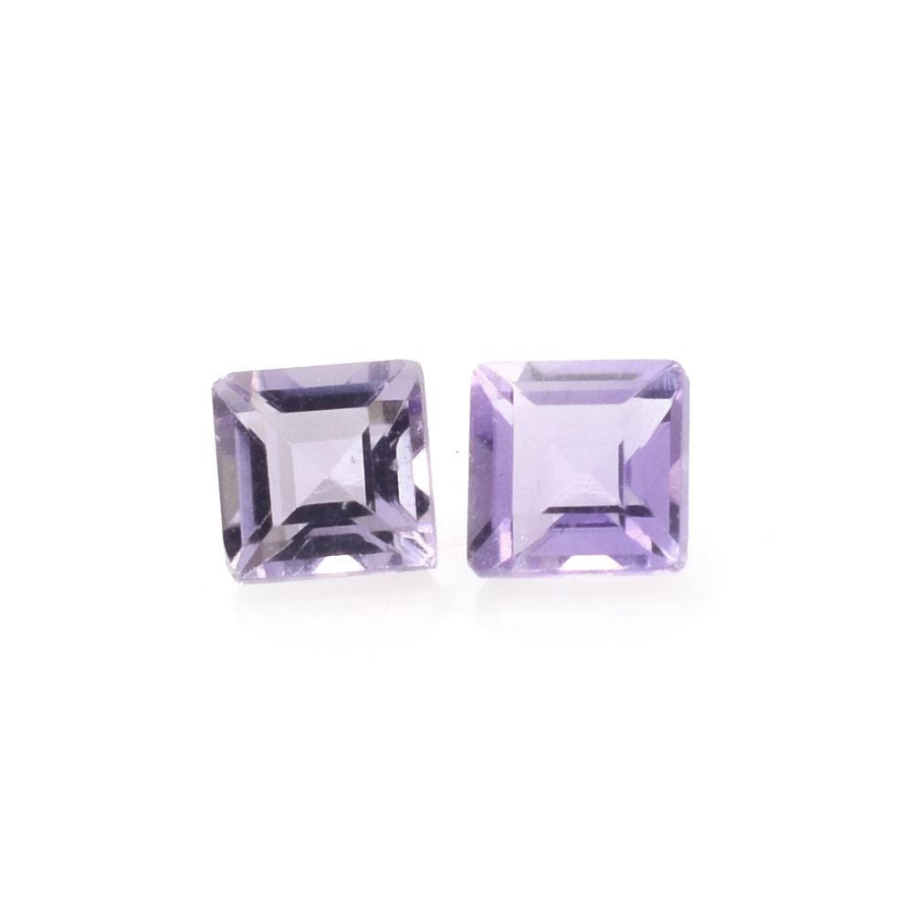 PINK AMETHYST PRINCESS CUT SQUARE 2.50MM 0.08 Cts.
