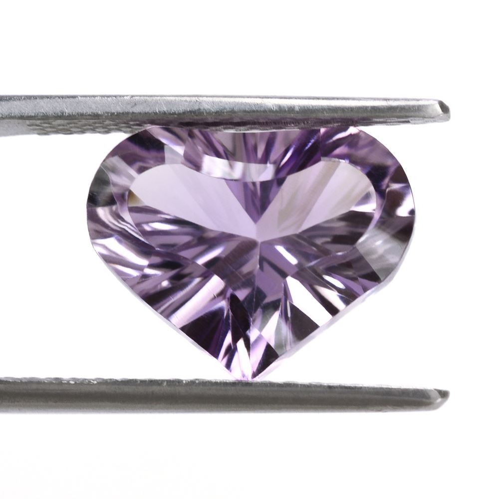 PINK AMETHYST CONCAVE CUT SPADE (DES#96) 14X11MM 5.90 Cts.