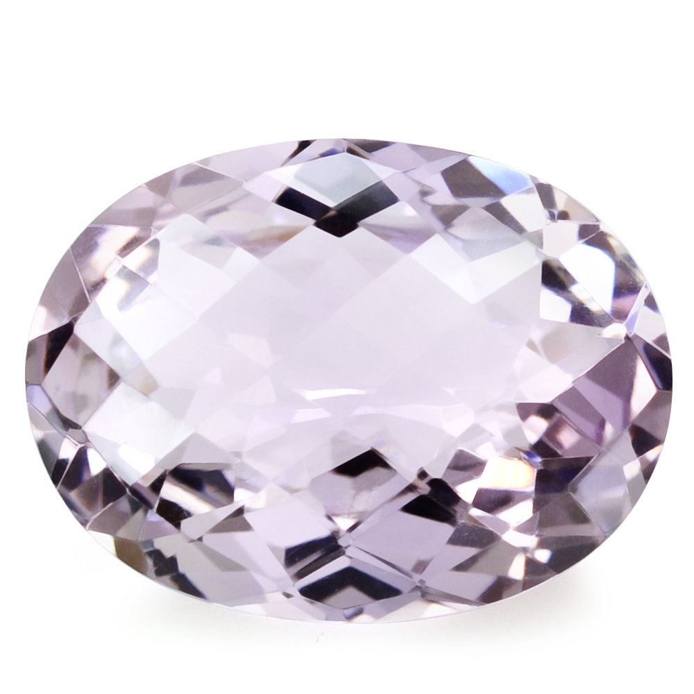 PINK AMETHYST CHECKER CUT OVAL 20X15MM 15.55 Cts.