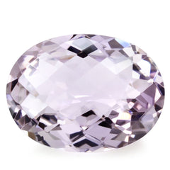 PINK AMETHYST CHECKER CUT OVAL 20X15MM 15.55 Cts.