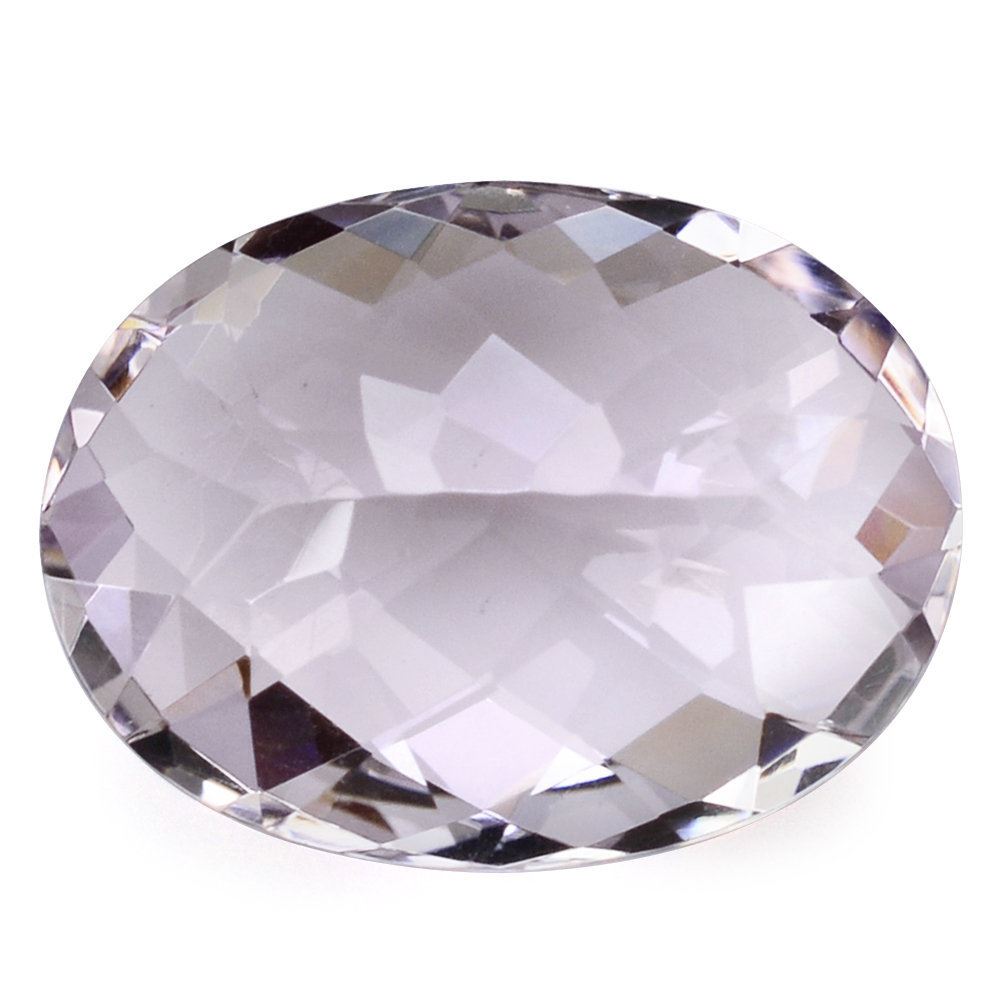 PINK AMETHYST CHECKER CUT OVAL 20X15MM 15.55 Cts.