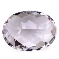 PINK AMETHYST CHECKER CUT OVAL 20X15MM 15.55 Cts.