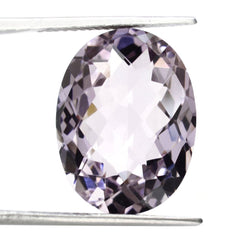 PINK AMETHYST CHECKER CUT OVAL 20X15MM 15.55 Cts.