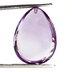 PINK AMETHYST LENTIL PEAR (HALF DRILL 1.00MM) 20X15MM 13.89 Cts.