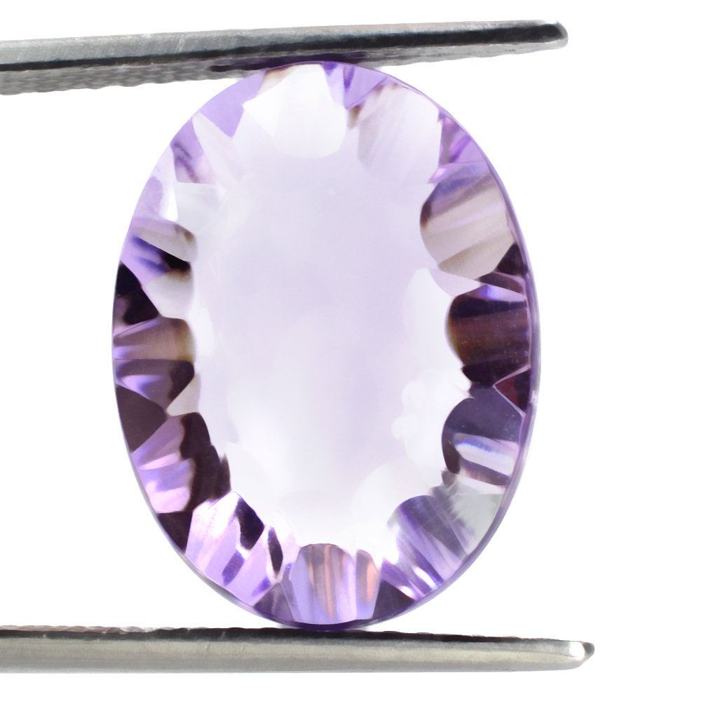 PINK AMETHYST CONCAVE BRIOLETTE OVAL 18X13.50MM 10.30 Cts.