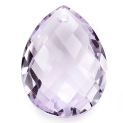 PINK AMETHYST BRIOLETTE PEAR (FULL DRILL 1.00MM) 20X15MM 13.40 Cts.
