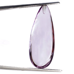 PINK AMETHYST LENTIL PEAR (HALF DRILL 1.30MM) 30X12MM 26.09 Cts.