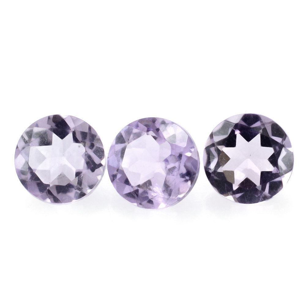 PINK AMETHYST CUT ROUND 4.50MM 0.33 Cts.