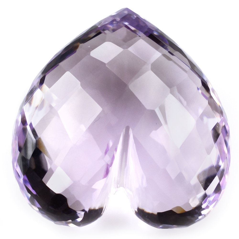 PINK AMETHYST BRIOLETTE HEART (HALF DRILL 1.00MM) 20MM 28.35 Cts.