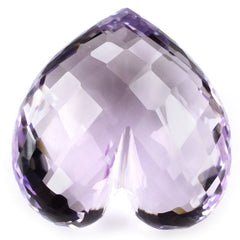 PINK AMETHYST BRIOLETTE HEART (HALF DRILL 1.00MM) 20MM 28.35 Cts.
