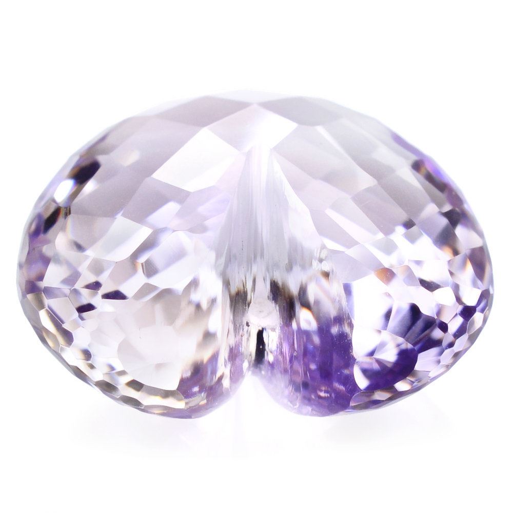 PINK AMETHYST BRIOLETTE HEART (HALF DRILL 1.00MM) 20MM 28.35 Cts.