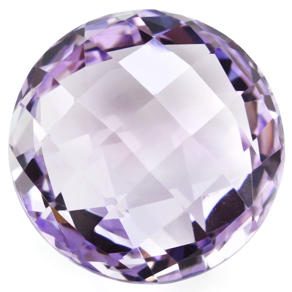 PINK AMETHYST BRIOLETTE ROUND 20MM 29.45 Cts.