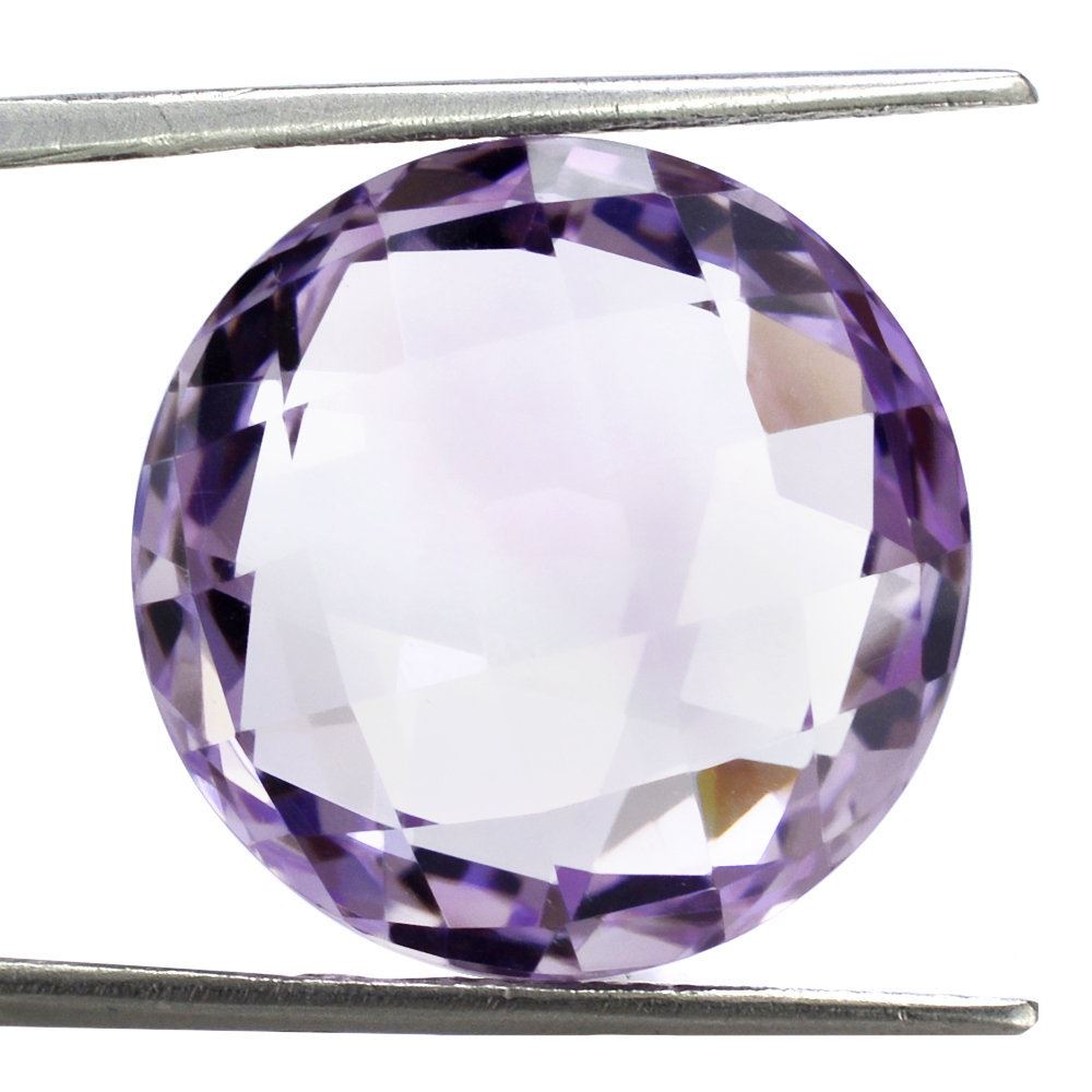 PINK AMETHYST BRIOLETTE ROUND 20MM 29.45 Cts.