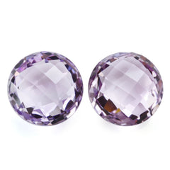 PINK AMETHYST BRIOLETTE ROUND 20MM 29.45 Cts.