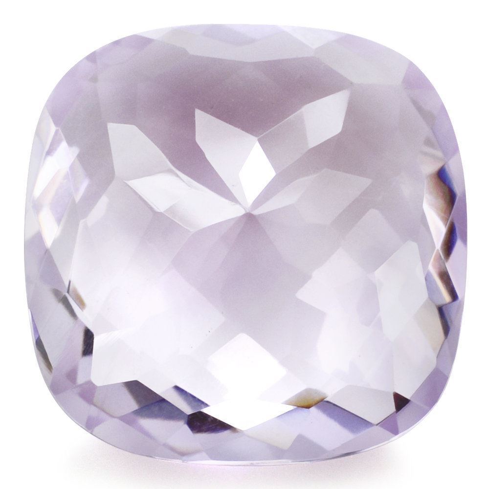 PINK AMETHYST CHECKER CUT CUSHION 22MM 30.50 Cts.