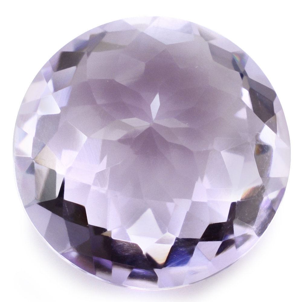 PINK AMETHYST CHECKER CUT ROUND 18MM 18.40 Cts.