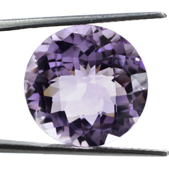 PINK AMETHYST CHECKER CUT ROUND 18MM 18.40 Cts.