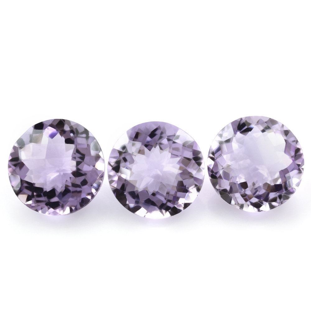 PINK AMETHYST CHECKER CUT ROUND 18MM 18.40 Cts.