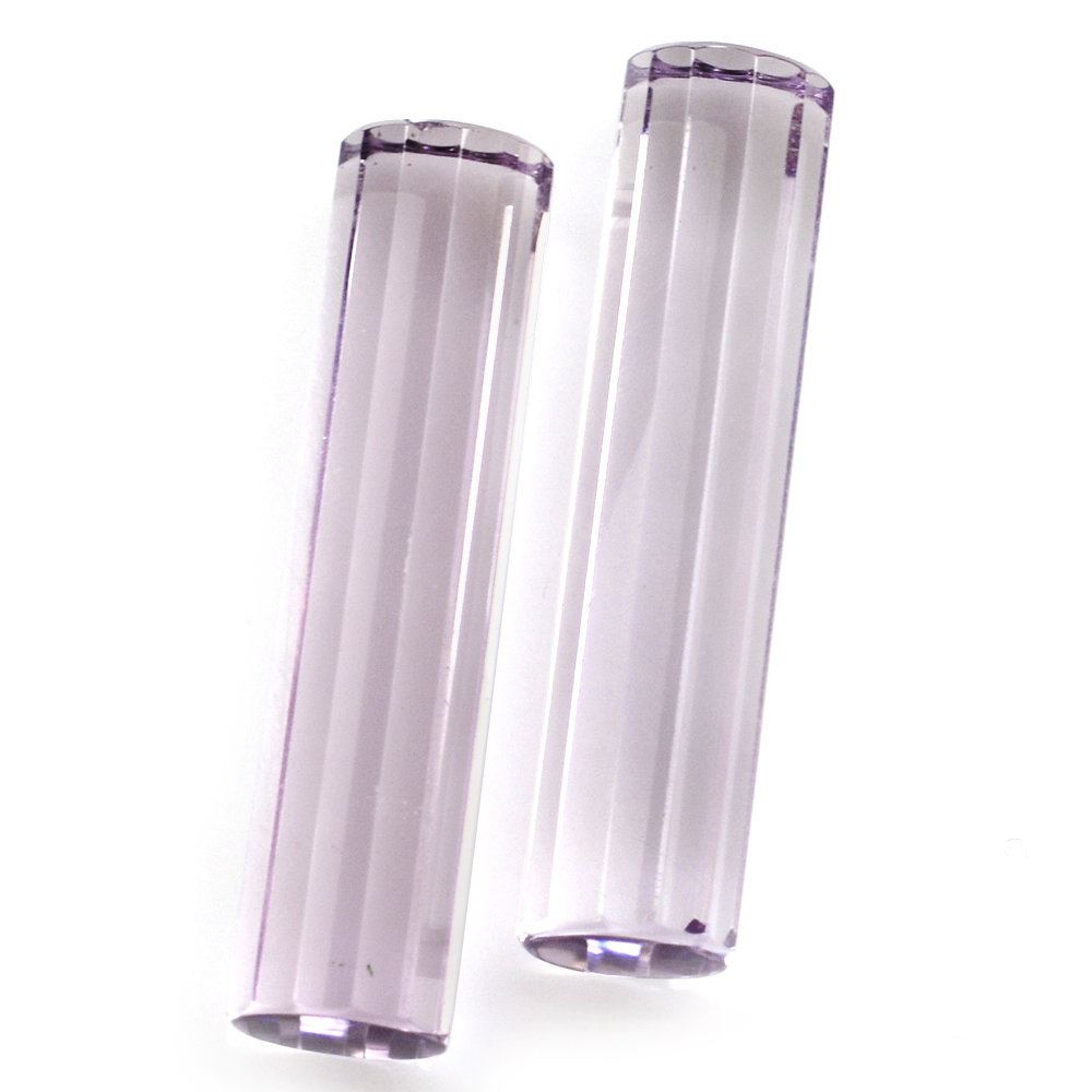 PINK AMETHYST FANCY CYLINDRICAL CUT STEP 26X6MM 10.30 Cts.