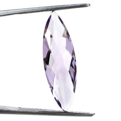 PINK AMETHYST CHECKER CUT MARQUISE 25X8MM 5.54 Cts.
