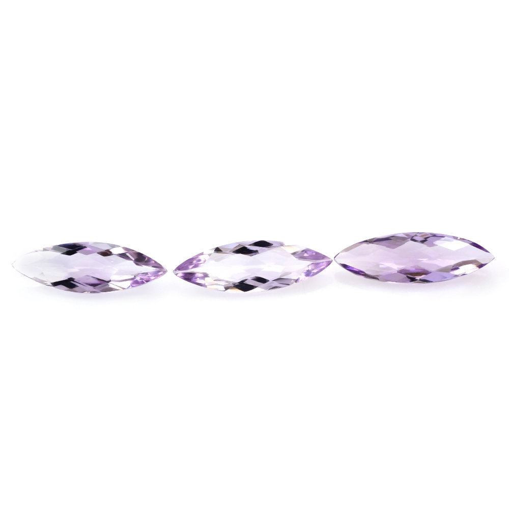 PINK AMETHYST CHECKER CUT MARQUISE 25X8MM 5.54 Cts.