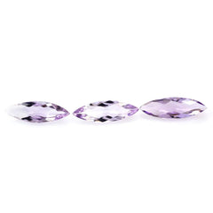 PINK AMETHYST CHECKER CUT MARQUISE 25X8MM 5.54 Cts.