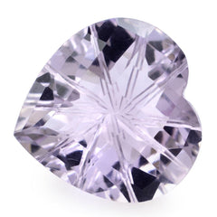 PINK AMETHYST CHECKER CUT ON TOP BACK LAZER CUT HEART 15MM 9.05 Cts.