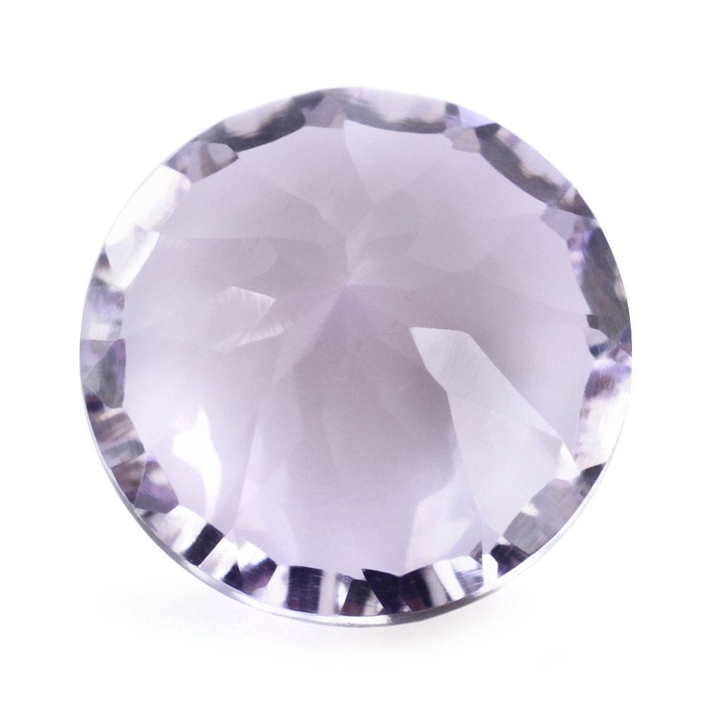 PINK AMETHYST CONCAVE CUT ROUND (DES#45) 12MM 5.91 Cts.