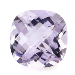 PINK AMETHYST CHECKER CUT CUSHION 14MM 9.45 Cts.