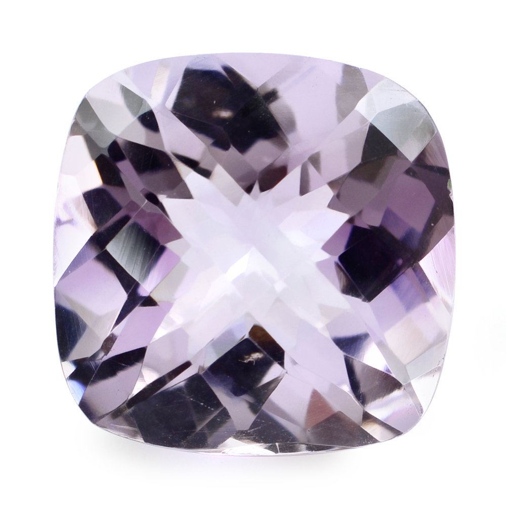 PINK AMETHYST CHECKER CUT CUSHION 16MM 13.55 Cts.