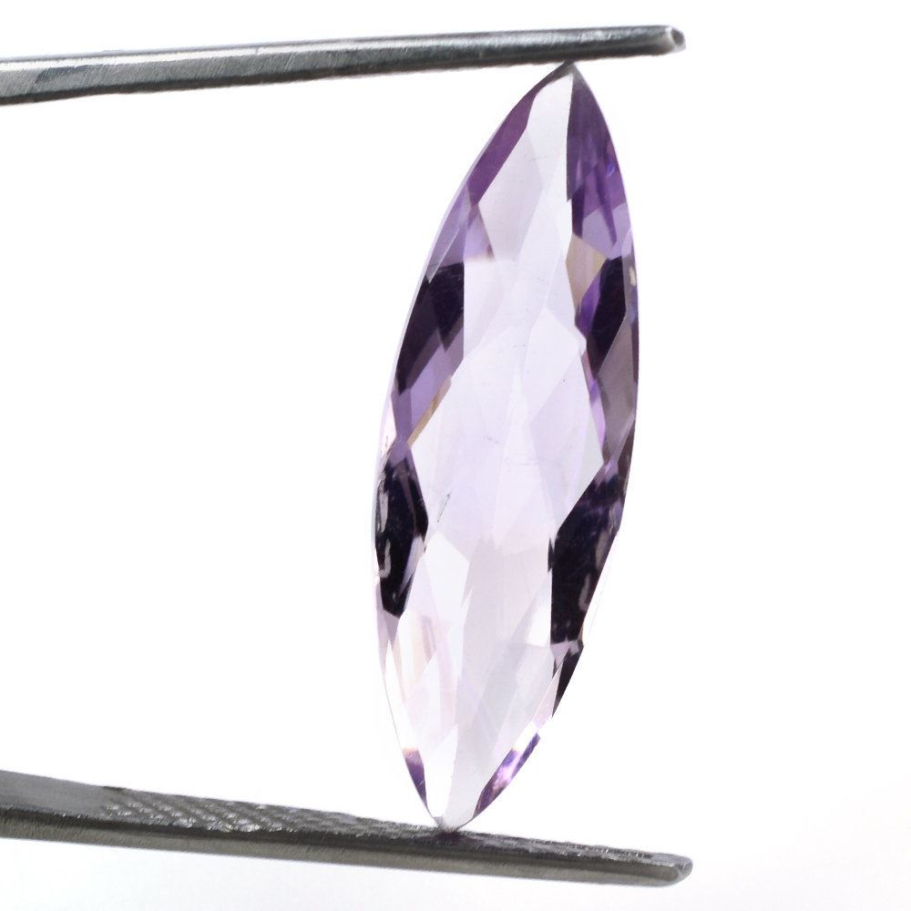 PINK AMETHYST CHECKER CUT MARQUISE 25X8MM 5.48 Cts.