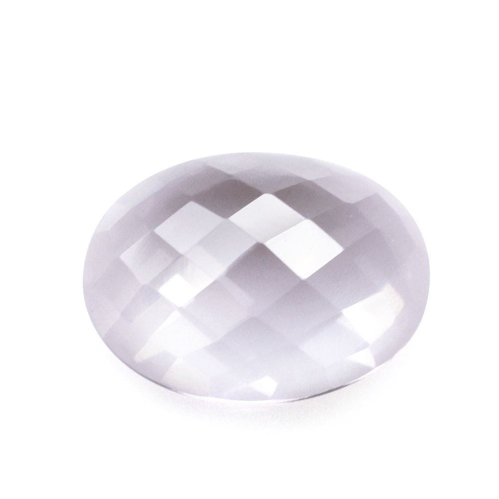 PINK AMETHYST CHECKER OVAL CAB 11X8MM 2.77 Cts.
