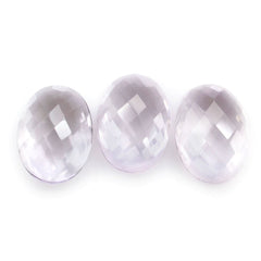 PINK AMETHYST CHECKER OVAL CAB 11X8MM 2.77 Cts.