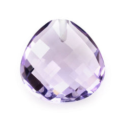 PINK AMETHYST BRIOLETTE PEAR TABEEZ (HALF DRILL 0.70MM) 10MM 3.09 Cts.