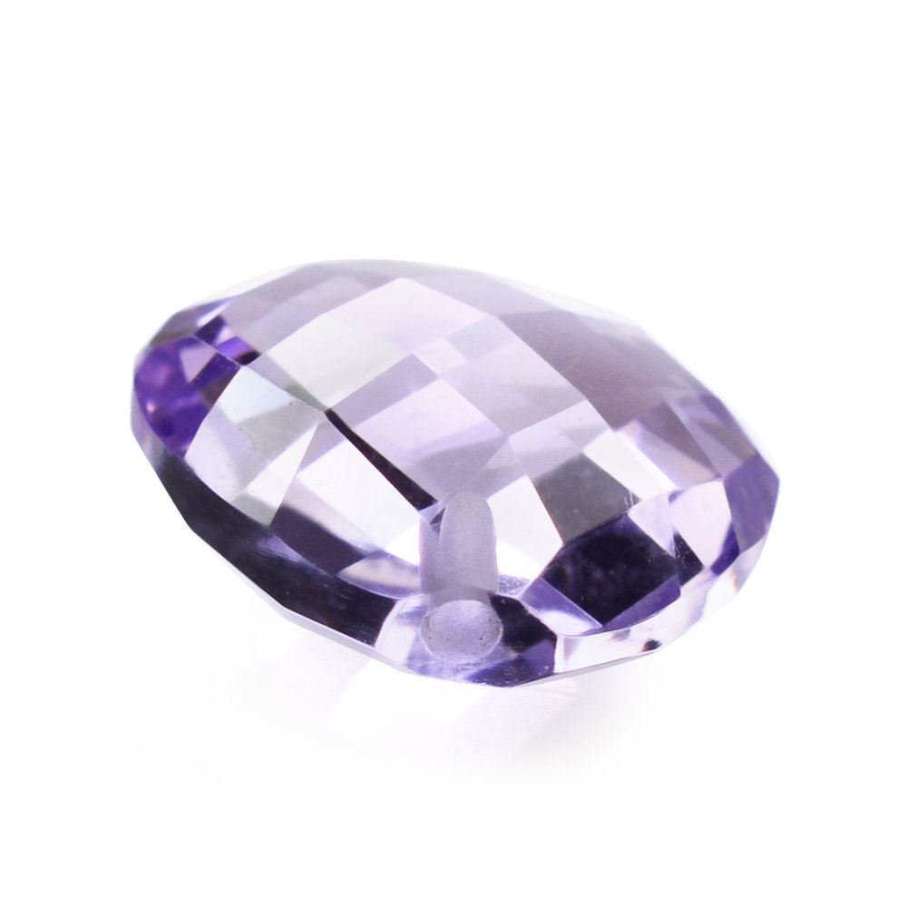 PINK AMETHYST BRIOLETTE PEAR TABEEZ (HALF DRILL 0.70MM) 10MM 3.09 Cts.