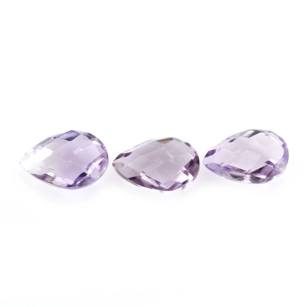 PINK AMETHYST BRIOLETTE PEAR 9X6MM 1.38 Cts.