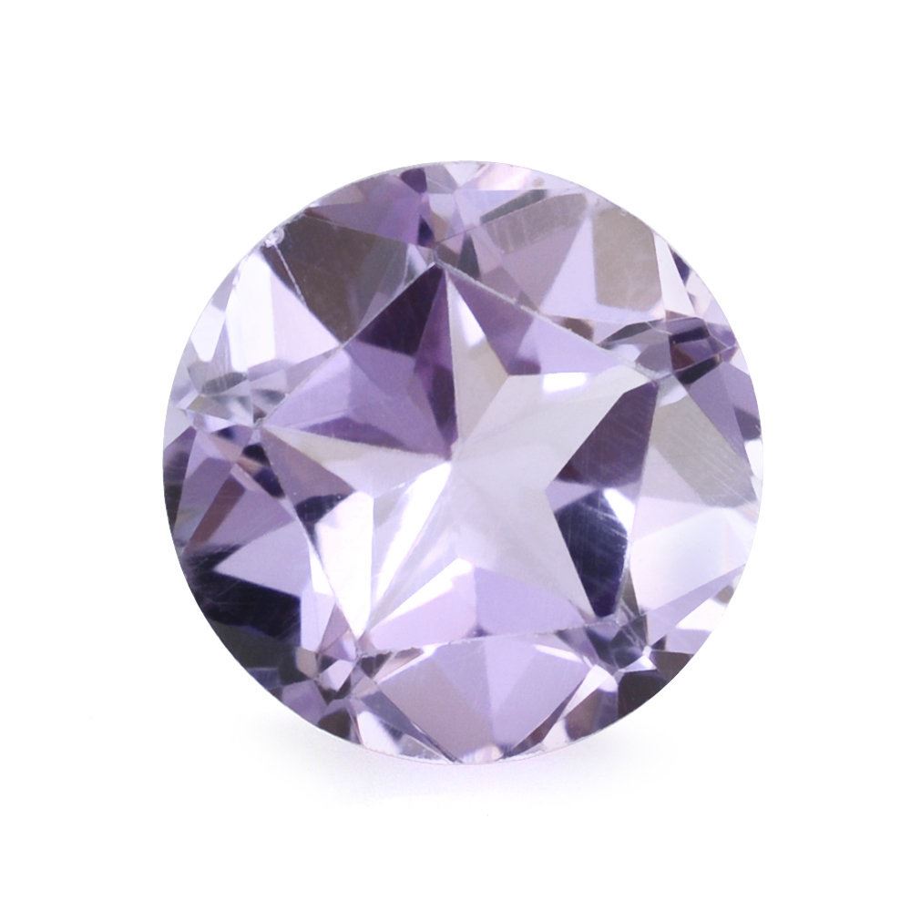PINK AMETHYST PENTAGON ROUND WITH STAR CUT BACK (DES#42) 8MM 1.75 Cts.
