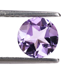 PINK AMETHYST PENTAGON ROUND WITH STAR CUT BACK (DES#42) 8MM 1.75 Cts.