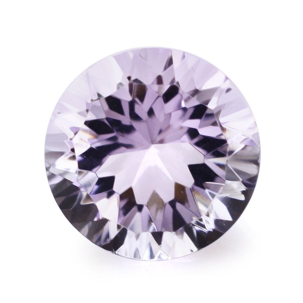 PINK AMETHYST CONCAVE CUT ROUND (DES#45) 10MM 3.50 Cts.