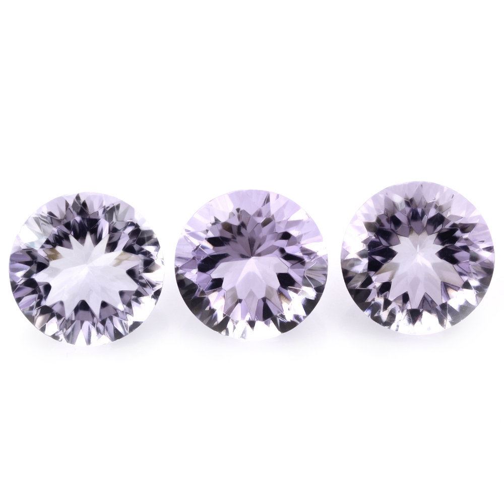 PINK AMETHYST CONCAVE CUT ROUND (DES#45) 10MM 3.50 Cts.