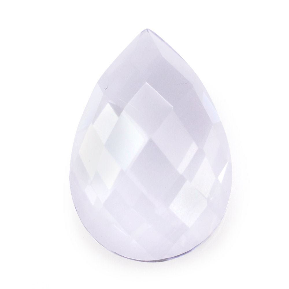 PINK AMETHYST CHECKER PEAR CAB 12X8MM 2.54 Cts.