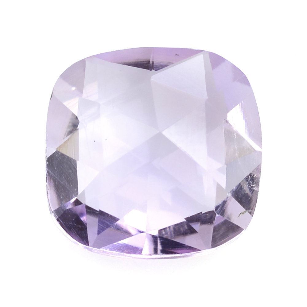 PINK AMETHYST ROSE CUT BRIOLETTE CUSHION 10MM 3.28 Cts.