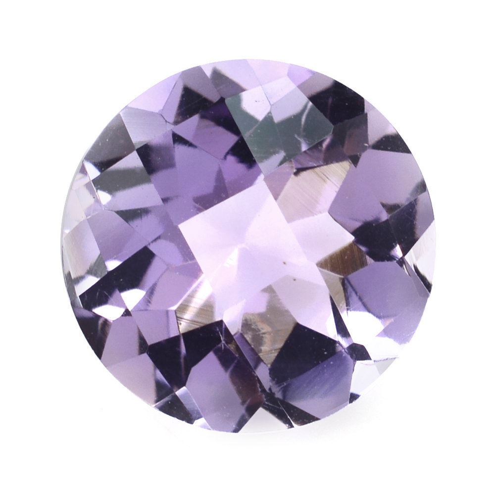 PINK AMETHYST CHECKER CUT ROUND 10MM 3.05 Cts.
