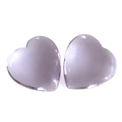 PINK AMETHYST PLAIN HEART CAB 8MM 1.84 Cts.