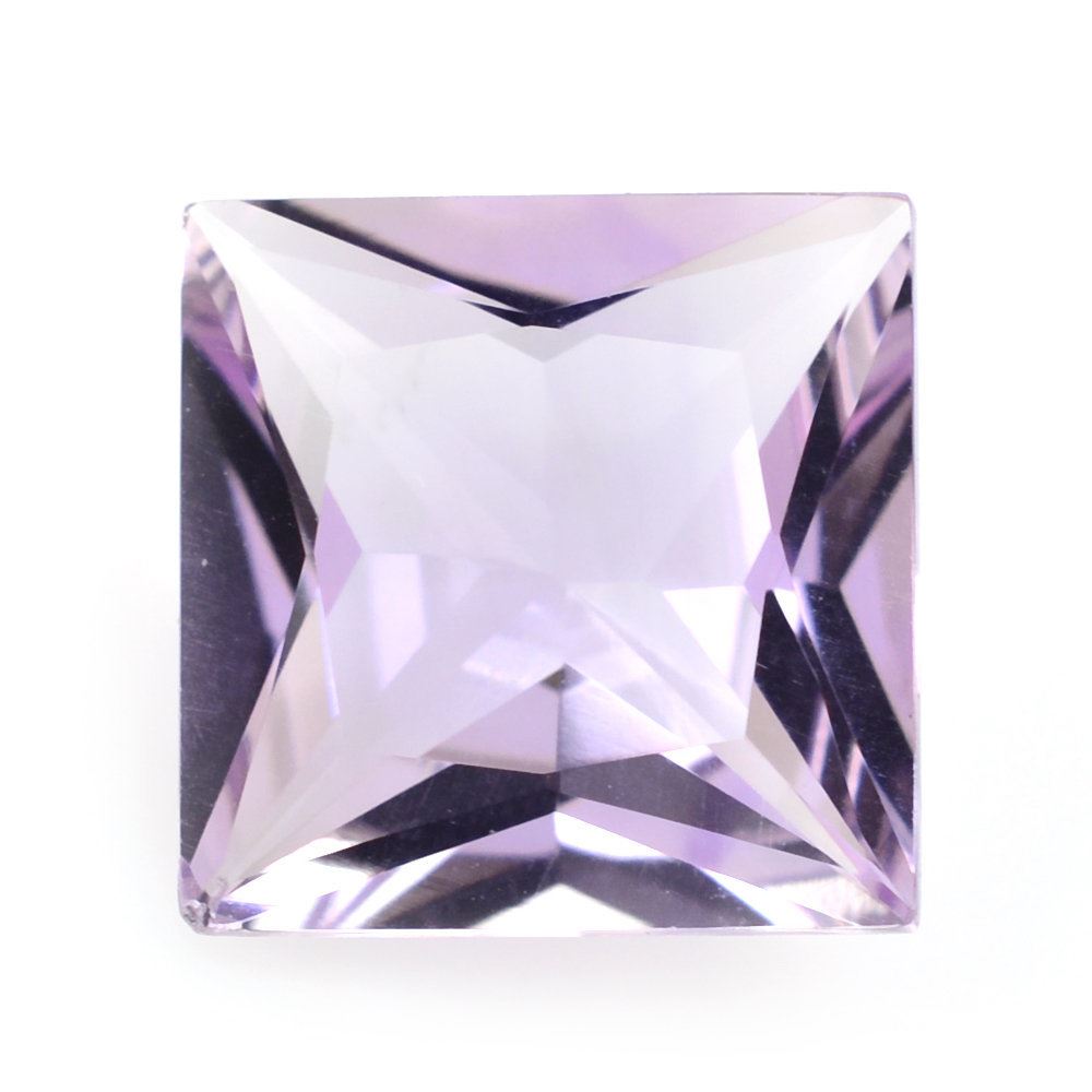 PINK AMETHYST PRINCESS CUT SQUARE 10MM 3.65 Cts.