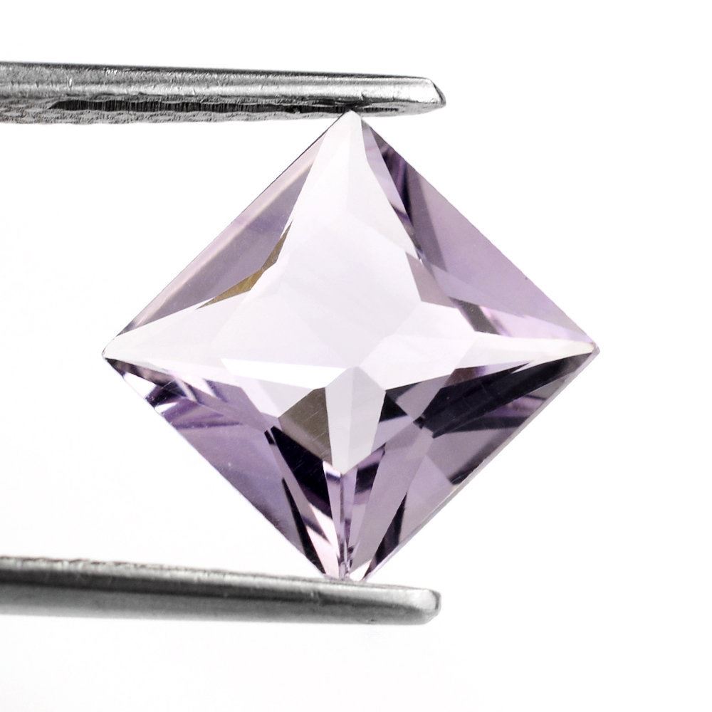 PINK AMETHYST PRINCESS CUT SQUARE 10MM 3.65 Cts.