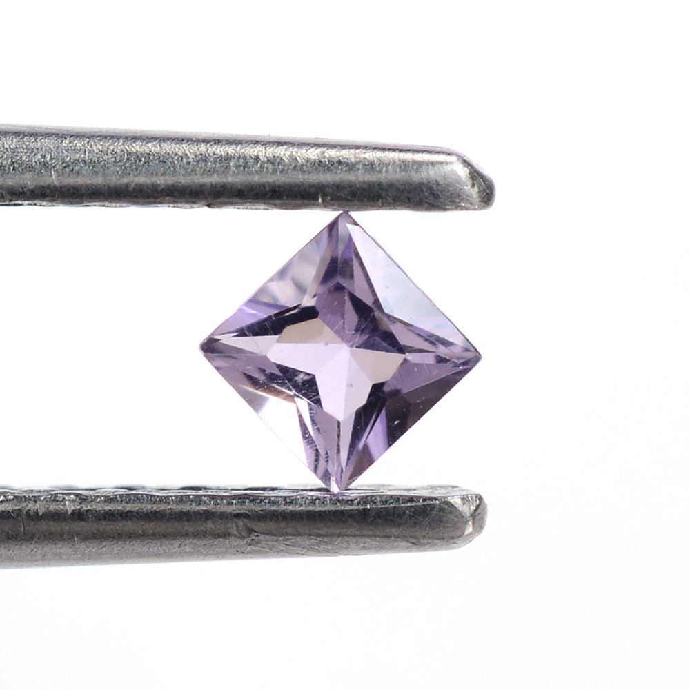 PINK AMETHYST PRINCESS CUT SQUARE 3MM 0.16 Cts.