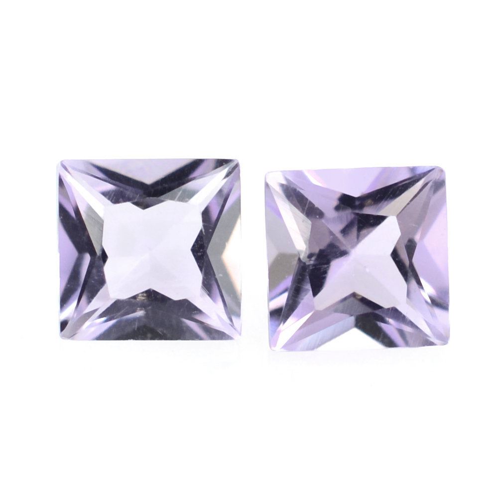 PINK AMETHYST PRINCESS CUT SQUARE 3MM 0.16 Cts.