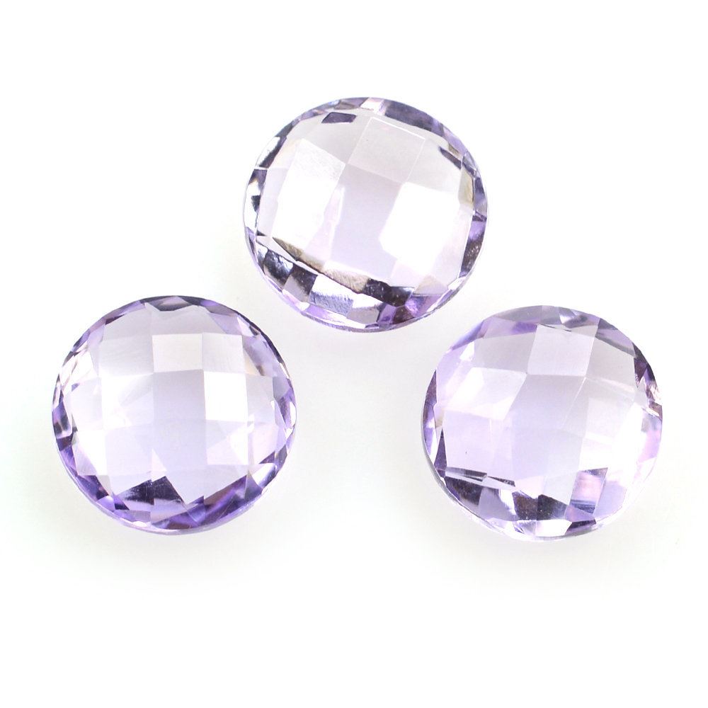 PINK AMETHYST BRIOLETTE ROUND 8MM 1.74 Cts.