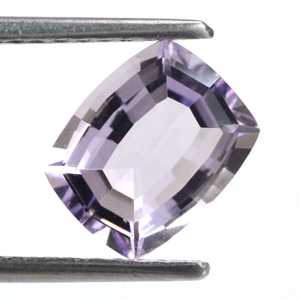 PINK AMETHYST CUT CUSHION (STEP CUT BACK) (LITE) 10X8MM 2.55 Cts.